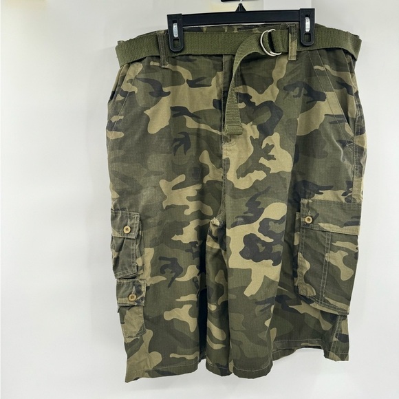 Blue Gear camouflage cargo shorts pants trousers size 46 - Picture 1 of 9